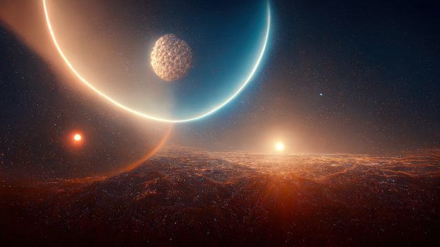 a 3D illustration of Diamond Planets, 55 Cancri-e, Exoplanet