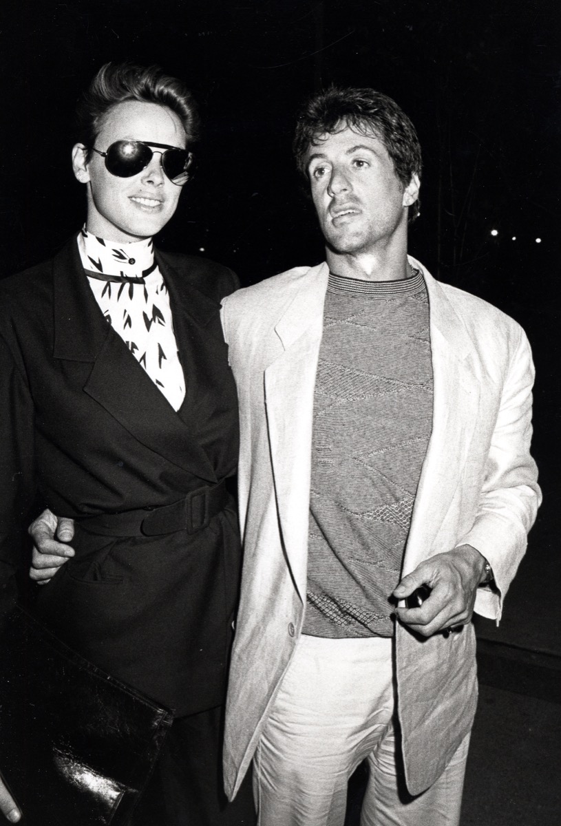 Brigitte Nielsen and Sylvester Stallone in 1985