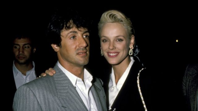 Brigitte Nielsen and Sylvester Stallone in 1986