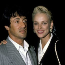 Brigitte Nielsen and Sylvester Stallone in 1986