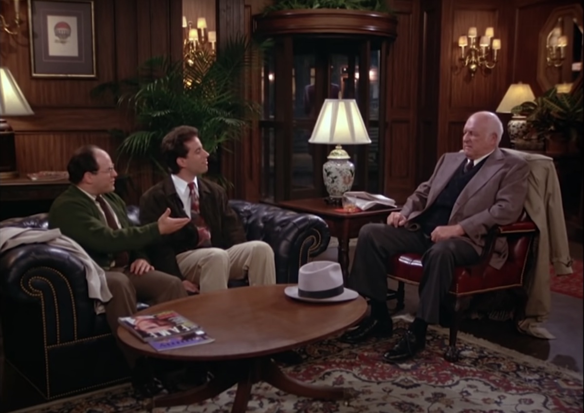 Jason Alexander, Jerry Seinfeld, and Lawrence Tierney on Seinfeld