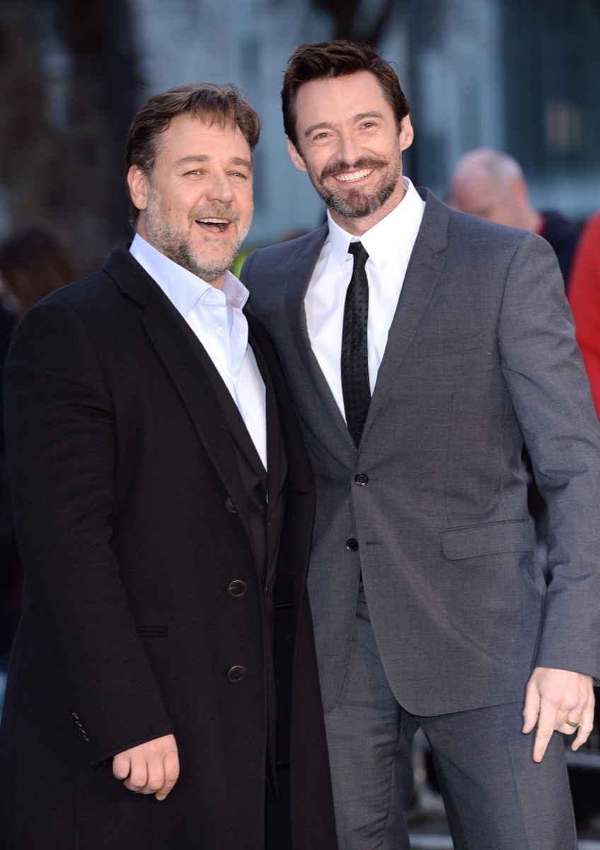 Russell Crowe and Hugh Jackman in 2014