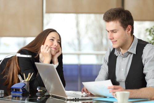 Woman Infatuated with male Colleague