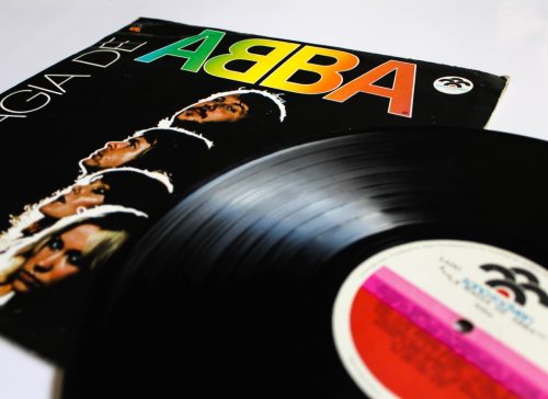 Miami, FL, USA: June 2021: The magic of ABBA music album on vinyl record LP disc. Swedish pop group. Album cover