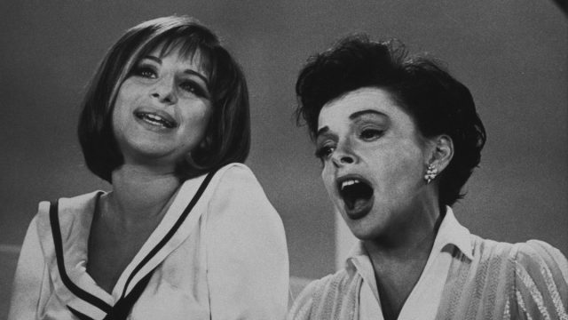 Barbra Streisand and Judy Garland on "The Judy Garland Show" in 1963