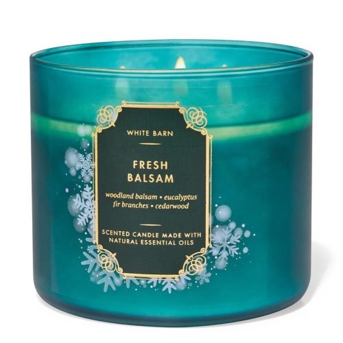 bath and body works fresh balsam candle