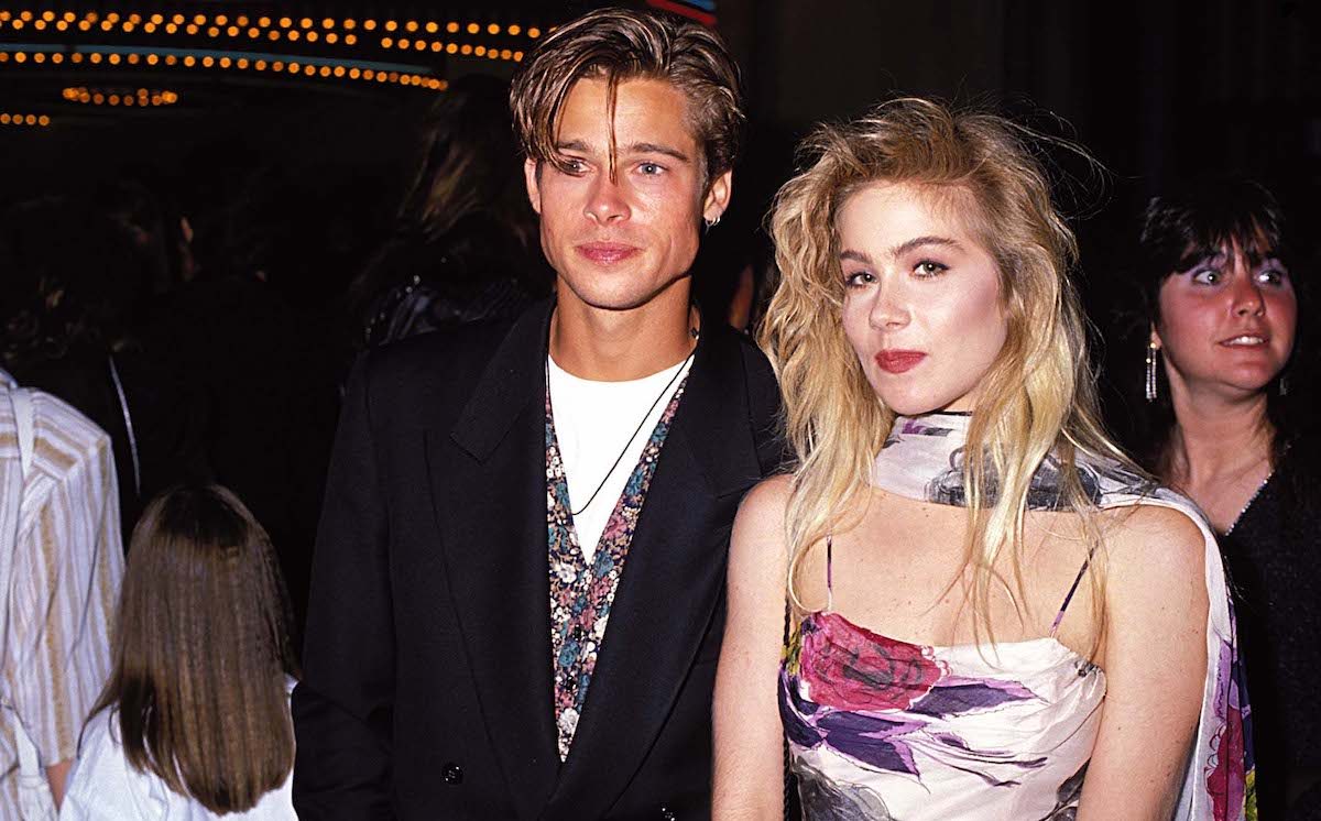 Brad Pitt and Christina Applegate at the 1989 MTV Video Music Awards