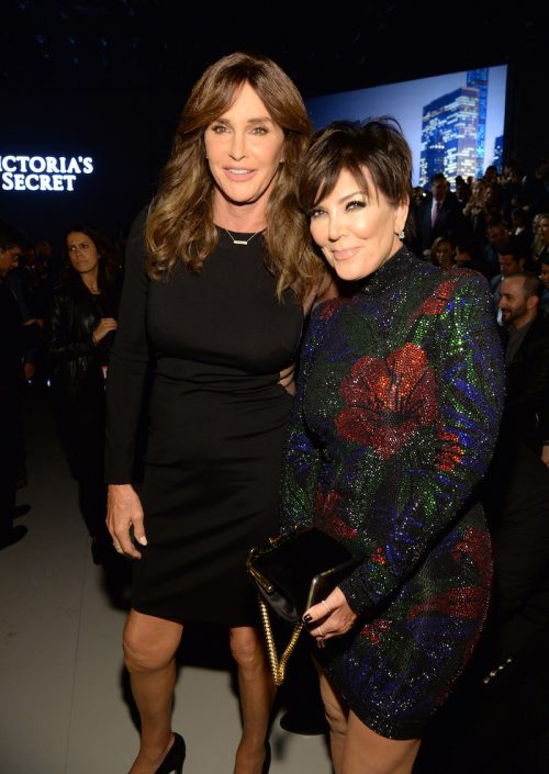 Caitlyn Jenner and Kris Jenner at the 2015 Victoria's Secret Fashion Show