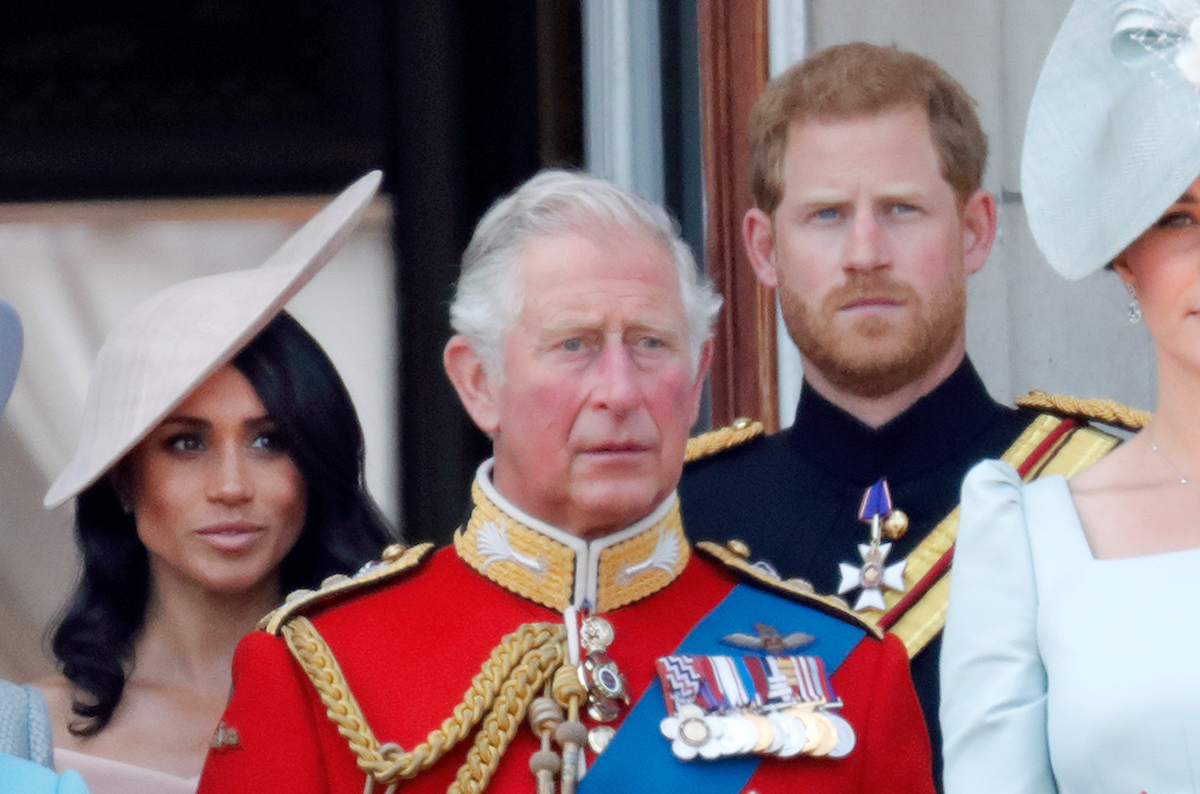Meghan Markle, Prince Charles, and Prince Harry at Trooping the Colour 2018