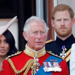 Meghan Markle, Prince Charles, and Prince Harry at Trooping the Colour 2018