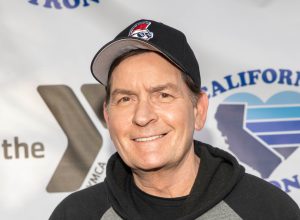 Charlie Sheen at the California Strong Drive-In Movie fundraiser in 2021