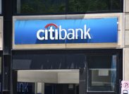 Chicago, IL, USA - June 9, 2023: Citibank logo sign on office building in Downtown Chicago