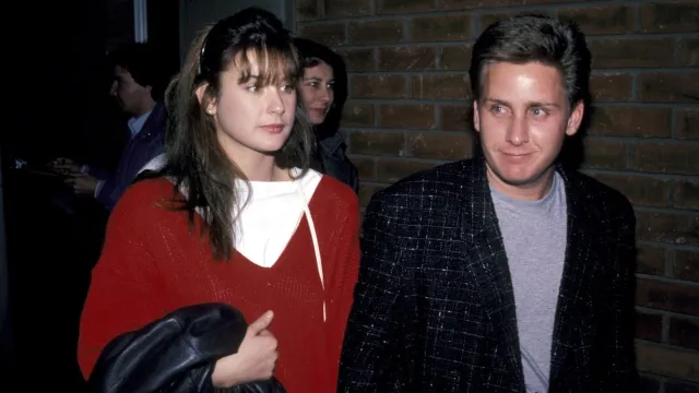 Demi Moore and Emilio Estevez in Los Angeles in 1985