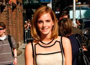 Emma Watson outside of "The Late Show" in 2009