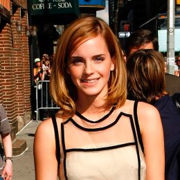 Emma Watson outside of "The Late Show" in 2009