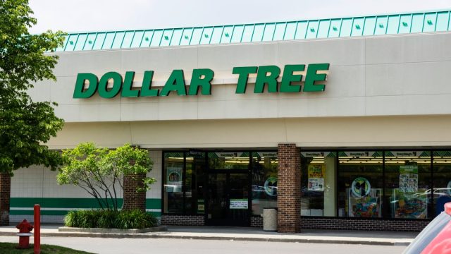Rochester Hills, Michigan, USA - August 3, 2014: The Dollar Tree location on Rochester Road in Rochester Hills, Michigan. Dollar Tree is a chain of discount stores that sells everything for $1 or less. There are currently over 4000 locations.