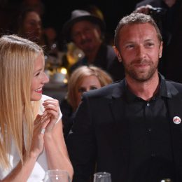 Gwyneth Paltrow and Chris Martin at the Sean Penn & Friends HELP HAITI HOME Gala in 2014