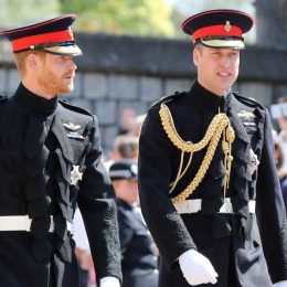 Prince Harry and Prince William at Prince Harry's wedding in 2018
