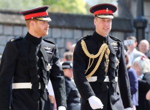 Prince Harry and Prince William at Prince Harry's wedding in 2018