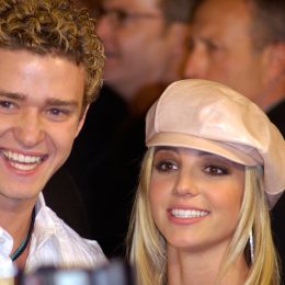 Justin Timberlake and Britney Spears at the premiere of "Crossroads" in 2002