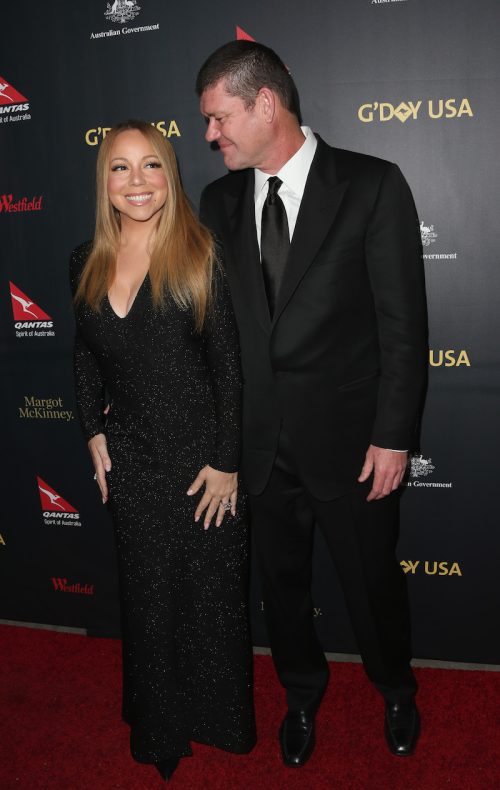 Mariah Carey and James Packer at the 2016 G'Day Los Angeles Gala