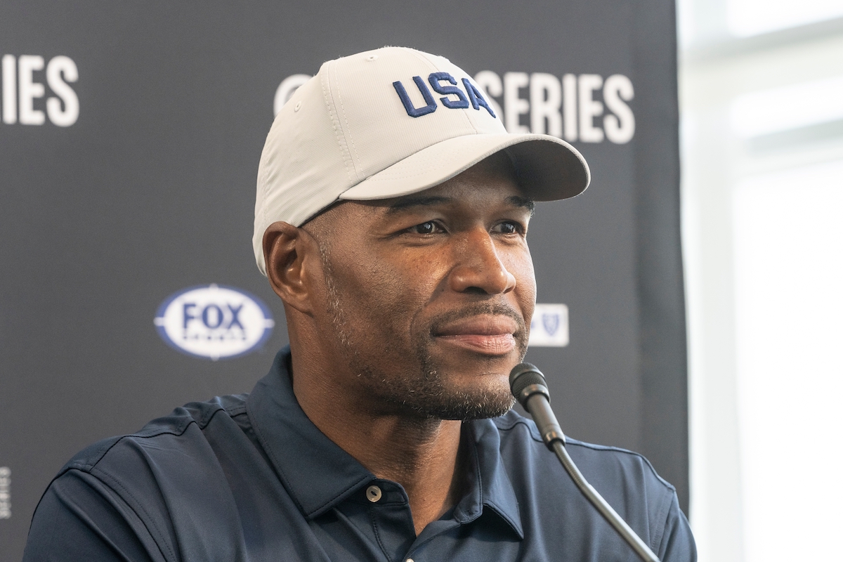 Michael Strahan attends Icons Series Inaugural Event Press Conference in 2022