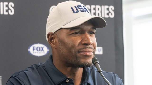 Michael Strahan attends Icons Series Inaugural Event Press Conference in 2022