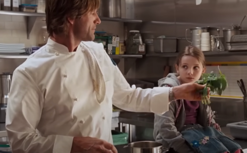 Aaron Eckhart and Abigail Breslin in "No Reservations"