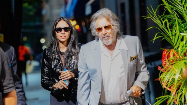 Noor Alfallah and Al Pacino in New York City in August 2023