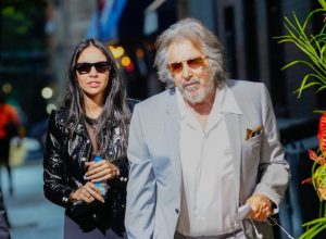 Noor Alfallah and Al Pacino in New York City in August 2023