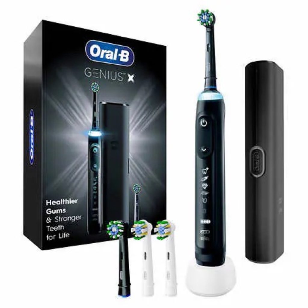 An Oral B Genius X toothbrush