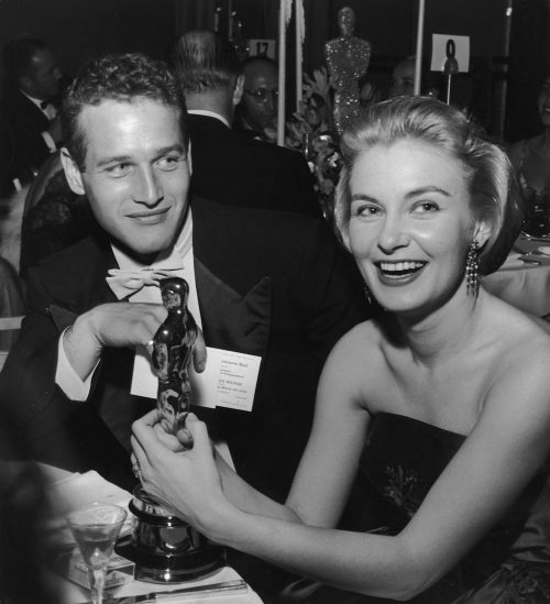 Paul Newman and Joanne Woodward at the 1958 Oscars
