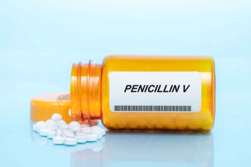 Penicillin V Drug In Prescription Medication Pills Bottle