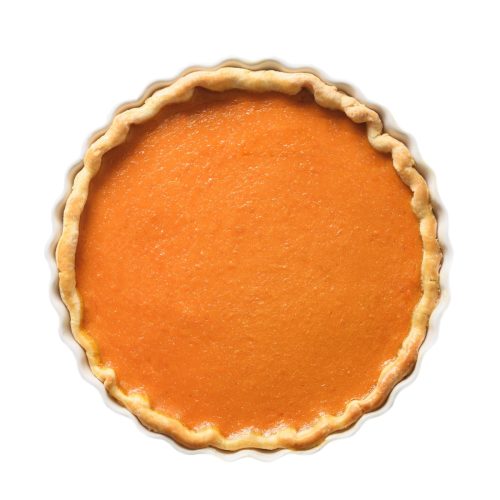 Pumpkin Pie isolated on white background. 