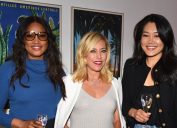 Garcelle Beauvais, Sutton Stracke, and Crystal Kung Minkoff at Strack's Cashmere and Caviar launch party in 2022