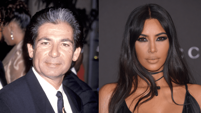 Robert Kardashian in 1994; Kim Kardashian in 2018