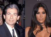 Robert Kardashian in 1994; Kim Kardashian in 2018