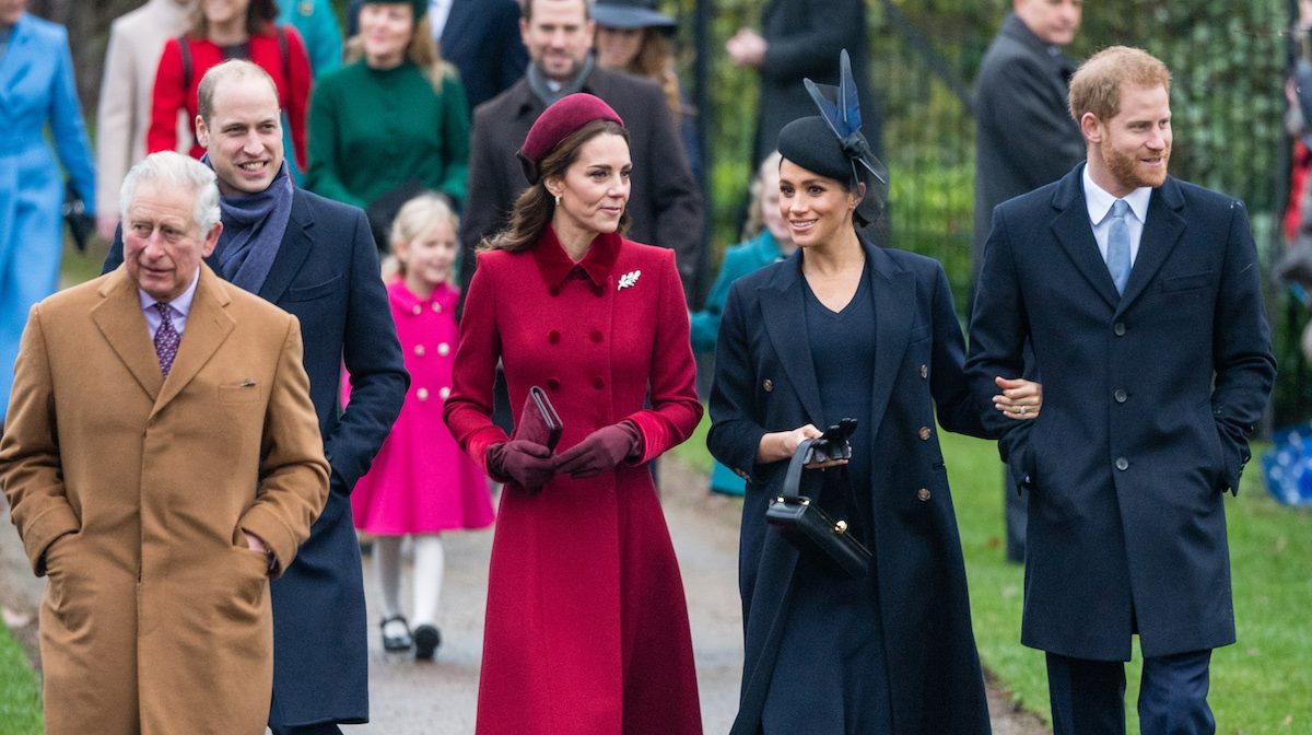 The royal family at Sandringham on Christmas in 2018