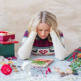 woman stressed over holiday season