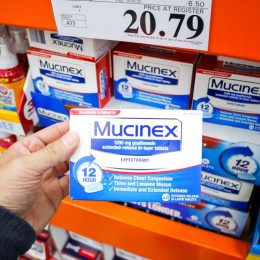 holding mucinex product