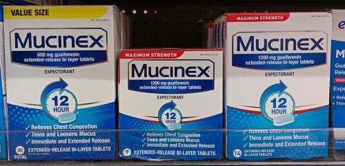 mucinex products on shelf