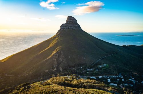 view of lion's head in cape town