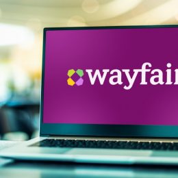 wayfair logo on computer