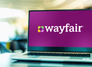 wayfair logo on computer