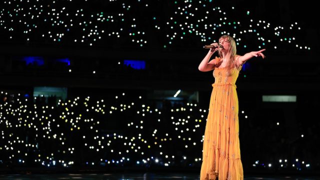 Taylor Swift performing in Rio de Janeiro on Nov. 17, 2023