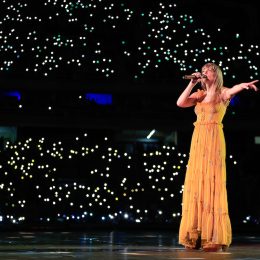 Taylor Swift performing in Rio de Janeiro on Nov. 17, 2023