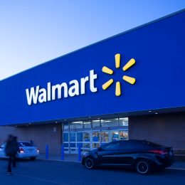 View at Longueuil storefront from its parking lot.Walmart is an American public multinationnal corporation stores and warehouse stores.