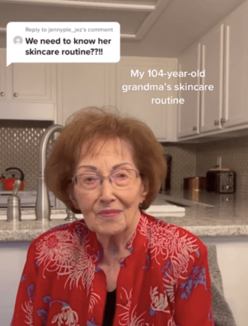 Jennifer Hart shares 104-year-old grandmother's skincare routine in TikTok video