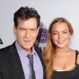 Charlie Sheen and Lindsay Lohan in 2013