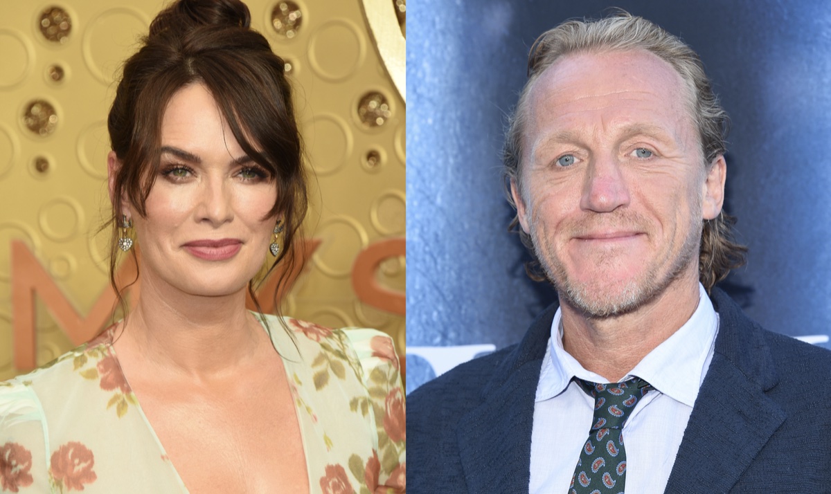 Lena Headey in 2019 and Jerome Flynn in 2017